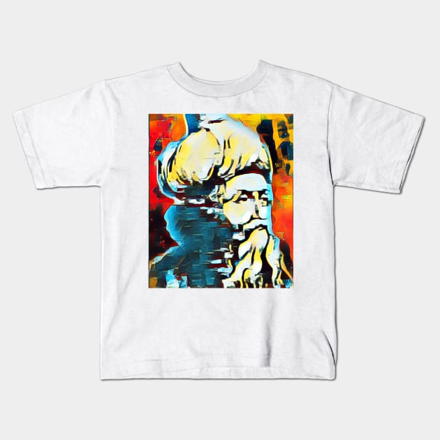 Ibn Arabi Abstract Portrait | Ibn Arabi Artwork 2 Kids T-Shirt by JustLit